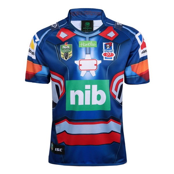 Maillot Rugby Newcastle Knights Hombre Acero 2017 2018 Bleu